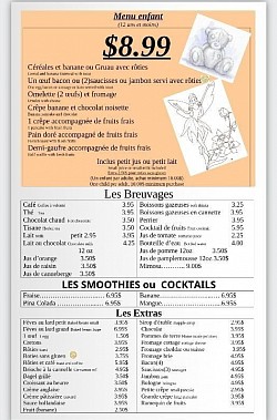 Le menu enfant